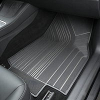 JIEYU 2025 Tesla Model Y Ensemble complet de 3 pièces Tapis de sol de voiture en latex imperméable de 10 mm d'épaisseur Résistant aux taches Protection toutes saisons