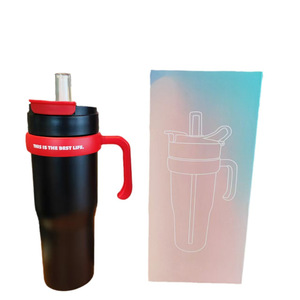 Stainless Steel Tumbler 900ml Double Wall Vacuum Insulated With Straw And Handle For Travel Outdoor Use - Product Image 4