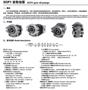 Bomba Hidráulica SGP1A34 de la Serie SGP, Bomba de Alta Presión SGP1A SGP2A SGP3A, Capacidad de Elevación 3, Bomba Hidráulica para Grúas - Product Image 4