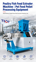 Machine à granulés d'aliments pour animaux TRQT à haute productivité pour usage agricole, capacité personnalisable, construction en acier au carbone, moteur électrique