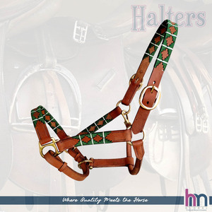 Harnais de polo brodé à la main de qualité supérieure, style européen, en cuir DD de haute qualité, avec fil ciré robuste, marque HM GLOBAL - Product Image 1