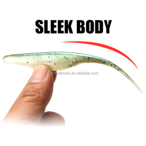 Leurre souple artificiel en PVC, Jerkbait à queue fendue, Minnow, Swim Bait pour Bar, Zander, Pêche en eau douce, Drop Shot - Product Image 3