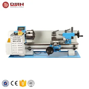 Sở Thích Mini Lathe 7X14 Bánh Răng Kim Loại Hộ Gia Đình Nhỏ Băng Ghế Dự Bị Tiện BHC0618 Trục Chính Bore 32 Mét 550 Wát Nhà Máy Trực Tiếp Bán