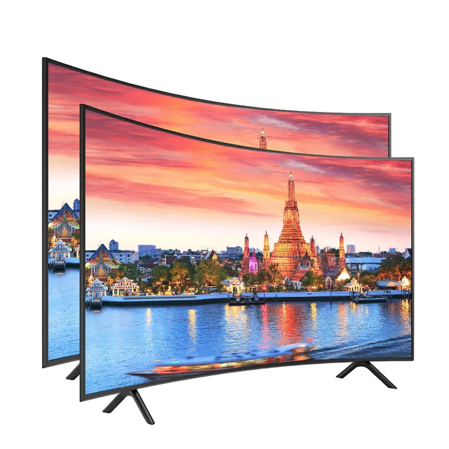 75 Inch Smart TV 4K Ultra HD LED Curved Big Screen Wifi Inteligentes Television