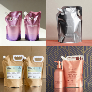 Emballage liquide personnalisé, réservoir d'eau pliable debout de 5 l et 10 l, sac à bec avec poignée - Product Image 6