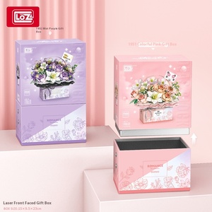 1951-1952 cesta <span class=keywords><strong>de</strong></span> <span class=keywords><strong>flores</strong></span> portátil ramo bloques 1:1 caja <span class=keywords><strong>de</strong></span> música <span class=keywords><strong>de</strong></span> plástico Compatible con bloques <span class=keywords><strong>Lego</strong></span> regalo para novia amiga - Product Image 1