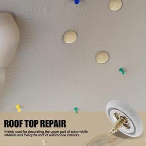 Kit de réparation de toit de voiture 60 pièces, réparation de <span class=keywords><strong>tissu</strong></span> de plafond de véhicule, rivets à pression de toit automatique - Product Image 5