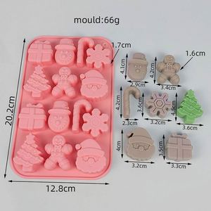 แม่พิมพ์ซิลิโคนคริสต์มาส 14 ช่อง สำหรับทำช็อกโกแลต ลูกอม เยลลี่ และขนมอบ - Product Image 3