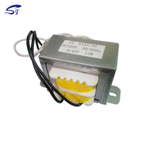 Transformateur de puissance mini EI OEM 110V 220V vers 5V 12V 24V CA 50Hz 60Hz, transformateur de contrôle basse fréquence de type broche pour PCB