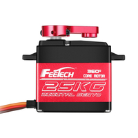 Gigi Kemudi Mobil Servo RC, Tahan Air dengan 25T Lengan Klakson Servo untuk 1:8 1:10 Mobil Truk