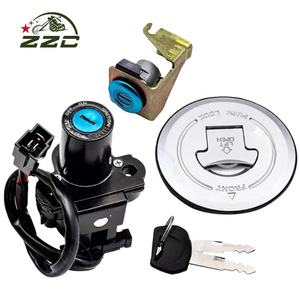 Manchon de <span class=keywords><strong>bouchon</strong></span> de réservoir de <span class=keywords><strong>gaz</strong></span> <span class=keywords><strong>pour</strong></span> moto, serrure de <span class=keywords><strong>robinet</strong></span>, serrure de porte d'accélérateur, kit de couvercle d'huile, interrupteur d'allumage <span class=keywords><strong>pour</strong></span> CBR250 500 600 250R - Product Image 1