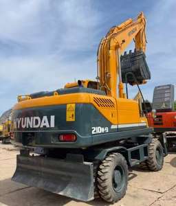 Excavadora de ruedas Hyundai de segunda mano con motor de bomba original, caja de cambios en buenas condiciones - Product Image 2