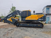 Excavatrice Hyundai R210 d'occasion vérifiée, remise à neuf, 21 tonnes, sur chenilles, avec rapport de test mécanique pour travaux de construction lourde