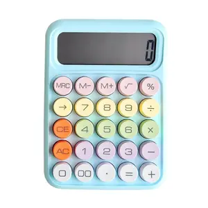 Hot Sale Bunte Mini Math Bit Rechner Niedliche stille mechanische Tastatur Lernen Büro Wissenschaft licher Rechner für Studenten Kinder