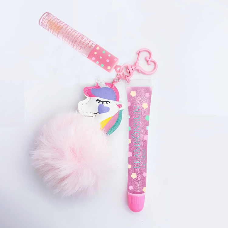 Частная торговая марка, оптовая продажа, Детские продавцы, милые девушки, Сделайте свой собственный увлажняющий глянцевый блеск для губ, фруктовый блеск для губ с брелоком