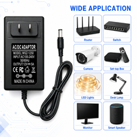 Direktvertrieb 100-240V Amerikanischer US-Stecker 6-fach Schutz 12V 5A 60W Wand-Netzadapter für LED-Streifen Beleuchtungssystem