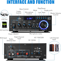 YENİ AK45PRO Stereo Ses Amplifikatörü 6-8 inç Hoparlörler İçin Uygun HIFI Güç Amplifikatörü Ev Sinema Sistemi İçin
