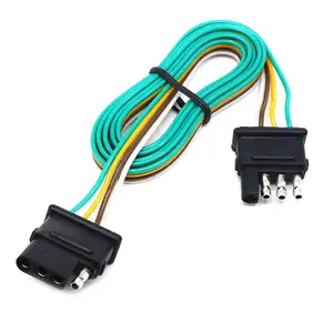 Factory Custom Truck Trailer Light Automotive Marine Farm implement wiring harness 4 pin plug 3 4 way harness connector