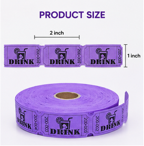 Etiquetas Perforadas para Bebidas Color Morado, Fáciles de Desprender, Impresas Flexográficamente, Numeradas Consecutivamente - Product Image 6