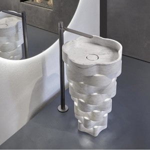 Antonio Lupi baco lavabo Freestanding Mixer Design contemporaneo rubinetti termostatici a foro singolo finitura spazzolata per sala - Product Image 1