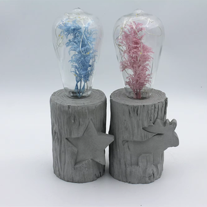 Nouveaux produits pour l'automne led lampe de chevet en béton avec herbe artificielle bleu ciel pur - Product Image 1