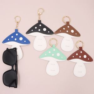 Mushroom Sunglasses Holder <b>Keychain</b> Cute Cartoon Glasses Clip Bag Charm Outdoor Travel Eyewear Storage Pendant - Product Image 4
