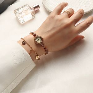 Montres pour femmes de haute qualité en pierres de grenat naturelles, montres-bracelets de luxe pour femmes, ensemble cadeau - Product Image 2