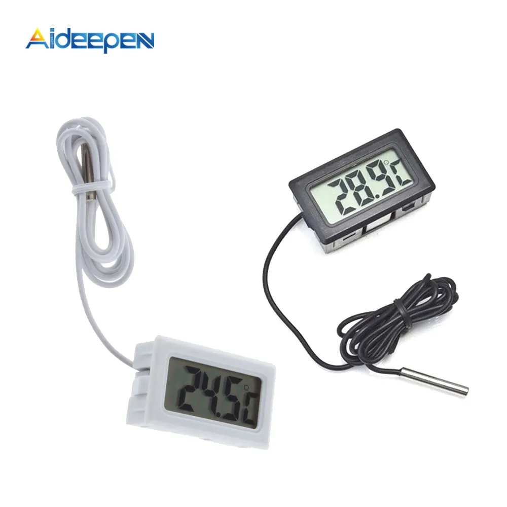 Wireless LCD Display Convenient Mini Embedded Digital Thermometer and Hygrometer for Pet Reptile Indoor Outdoor