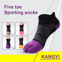 Nouveau style 5 doigts orteil chaussettes de sport logo personnalisé coton chaussettes de sport athlétique