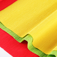 Kertas Krep Berwarna Tebal Lipat untuk Kerajinan DIY, Set Kertas Sobek Tangan Berpinggir Keriting untuk Membuat Anyelir Mawar Model Cina Zwz 14
