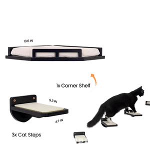 Gran oferta, Cama de Gato colgante de pared de árbol de madera clásico y nido de Mascota <span class=keywords><strong>para</strong></span> balcón y anidación de esquina - Product Image 4