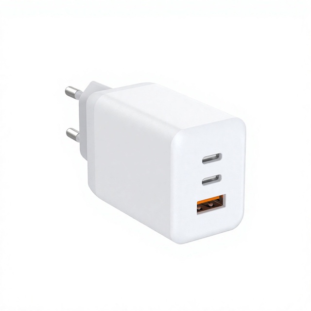 EN 62368-1 Standard EU Plug 65W 2C1A GaN Charger Fast Phone Charger Power Adapter with CE ROHS Laptop Adapter Smartphone