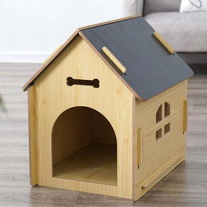 Massief Patroon Houten Hond-En Kattencabine Nieuw Indoor Buitenshuis Met Knopsluiting Raam Groothandel Huisdierenhuizen En Meubels - Product Image 1
