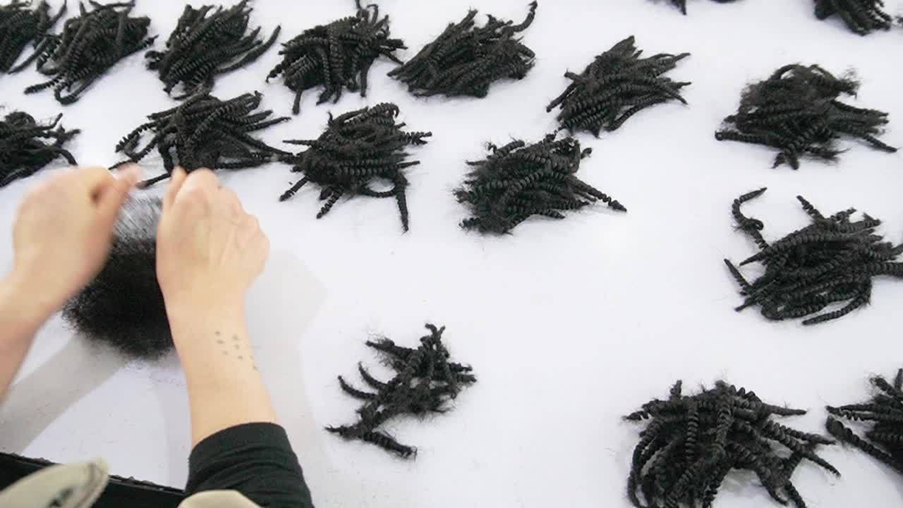 KAMA 100% Virgin Remy Brazilian Afro Kinky Bulk Hair for Dreadlocks-Natural Color High Quality Factory Wholesale Detail Section 1
