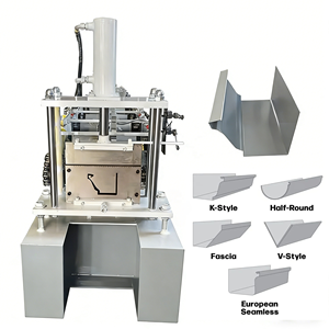 Machine de formage à froid pour gouttières de pluie européennes sans soudure, en acier galvanisé, types K et carré, la plus populaire - Product Image 1