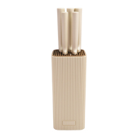 Ensemble de couteaux de cuisine en acier inoxydable Premium 5 pièces avec couteau utilitaire en plastique durable pour un usage domestique