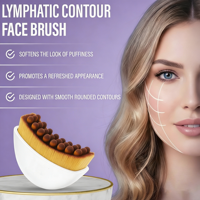 Brosse faciale à poils doux personnalisable avec logo pour drainage lymphatique, brossage à sec et peau éclatante