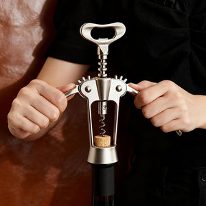 Stainless Steel <b>Wine</b> Opener Handle Multifunctional Bottle Opener Zinc Alloy Household Use - Product Image 3