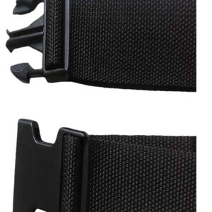Black Polyester 37mm Width 122cm Length Ratchet <b>Buckle</b> <b>Strap</b> for Outdoor Kayak Backpack Gear - Product Image 1