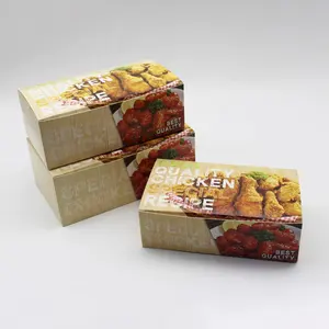 Çin toptan ucuz Fast Food paket servis kutusu kızarmış tavuk çevre dostu ambalaj kutuları