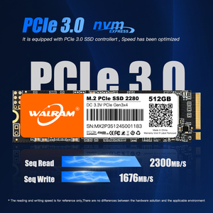 Walram NVMe 2280 <span class=keywords><strong>M</strong></span>.<span class=keywords><strong>2</strong></span> SSD 512GB, Hard Drive yang dapat diandalkan, kinerja Internal, Port ekspansi SATA yang ditingkatkan, komputasi yang dapat diandalkan - Product Image 3