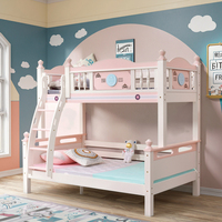 Lit superposé moderne et confortable pour enfants avec toboggan et lit mezzanine, idéal pour les écoles, les hôpitaux, les hôtels et les chambres à coucher
