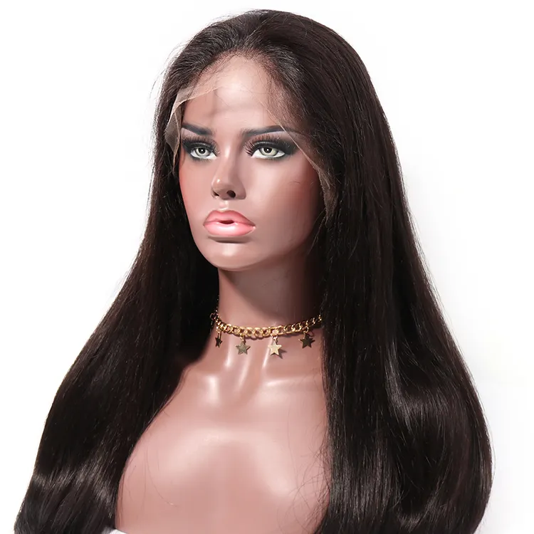 In Stock Full Thin Skin Perimeter Full Lace Wig, 100% Bulk Human Hair Thin Lace Wig,Thin Silk Top Full Lace Wig Transparent Lace