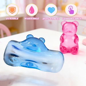 Wholesale Custom Bear <b>Squeeze</b> Maltose Fidget Stress <b>Ball</b> Toys Custom Logo Printed Unisex Transparent Sugar Bear Trend - Product Image 3