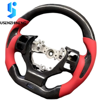 Volant de voiture chauffant personnalisé en fibre de carbone avec LED pour Lexus Is250/Is350/Ls430/GS350/gs300/ct200h F Sport 2014 2015 2016 2017