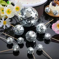 Anpassbare Plastik-Discokugel 2-100cm Hochzeitstorten-Dekoration Halloween Neujahr Abschlussfeier Ornament Kuchenverzierung