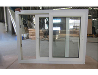 Fenêtres coulissantes en PVC/UPVC avec double vitrage trempé et design grillagé