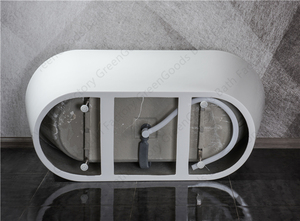 Baño chino de 1300mm, Gemy, pequeño, individual, blanco, de resina acrílica, Oval, bañera - Product Image 5