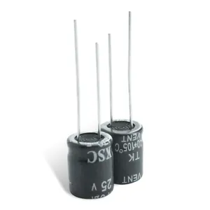 KSC nokta stok 470uf 25v pin alüminyum elektrolitik kondansatör 8*14 470uf 25v radyal kurşunlu kapasitör