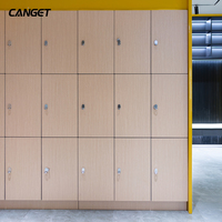 Casiers en bois commerciaux de gymnase de stratifié de contrat de HPL avec la serrure de protection pour la station thermale